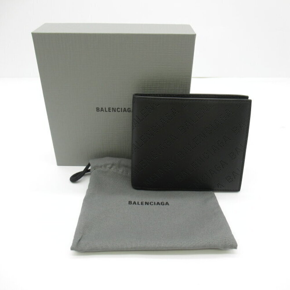 Balenciaga Bi Black Wallet fold Leather Calfskin - Picture 6 of 7